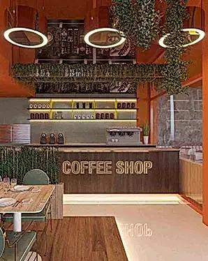 modern cafe tasarımları